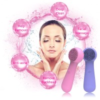 private label hot seller 2019 skineat electric wireless silicone facial cleanser massager mini Face cleansing brush